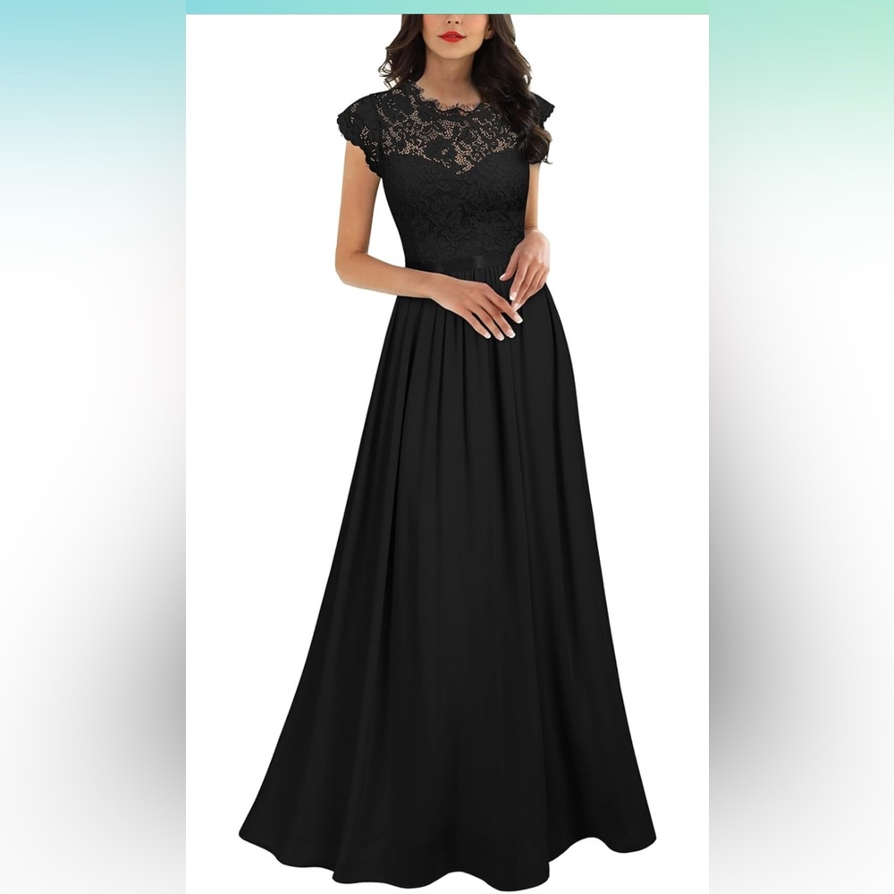 Black floor length dress
